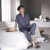 2026 Men's Light Luxury Pajama Set: Spring/Summer Short Sleeve Top & Long Pants Homewear