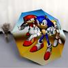 1PC Sonic The Hedgehog Print Umbrella, Featuring Automatic Folding, And Shielding. This Sturdy And Durable Umbrella with Eight Ribs Is Convenient for