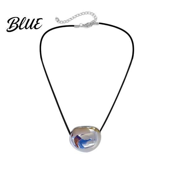 Fashion Accessories for Women Oval Bead Clavicle Chain Necklace Alloy