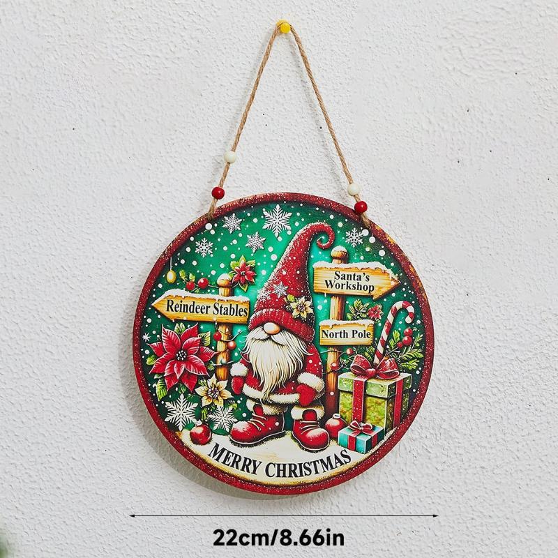 Xmas Tree Hanging Decoration, Wood Crafted, Christmas Ornaments, Fun Party Scene Props, Festive Gift