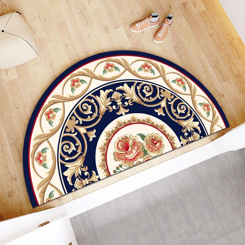 European Style Semi-circular Floor Mat Entrance Door Mat Bathroom and Toilet Door Mat Absorbent Dirt Resistant Non Slip Foot Mat
