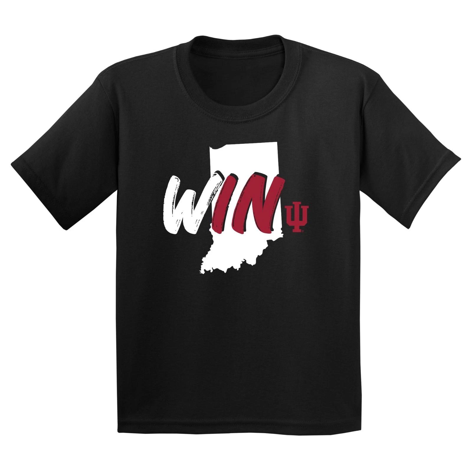 WINdiana Brush State Block Youth T-Shirt - Black 2XL