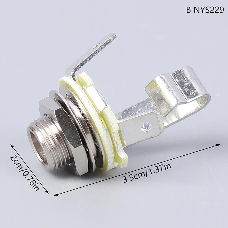 Rean Trs Stereo 6.35Mm Metal Female Jack 3 Pole Nys230 Audio Panel Mounting Socket 1/4" Ts Mono Jack Pcb Socket Nys215