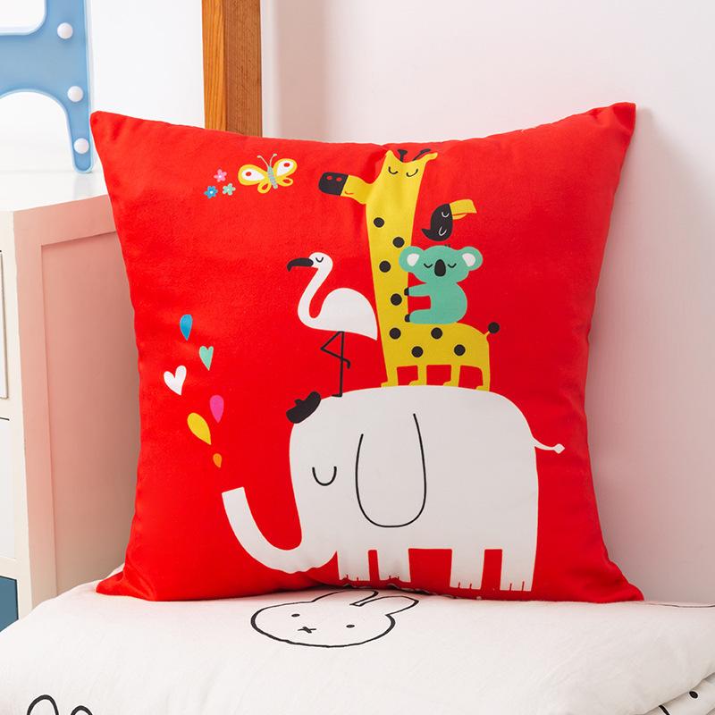 Cartoon Animation Patterns Throw Pillow Cover With Short Plush Print For Living Room Sofa Decoration Cushion Cover Pillow Covers