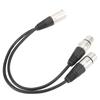 XLR Male to Dual XLR Female Cable XLR Y Splitter Cable Dual Female XLR to Male XLR Mic Combiner Y