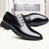 New Versatile Black Business Dress Leather Shoes Men's Lace-up Work Shoes Wedding Fashion Men's Shoes