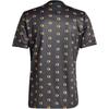 Adidas Juventus Pre-Match Rundhals Polka Dot Print Markenlogo Stickerei Lässig Sport Kurzarm Fußballshirt Herren Oberteile Schwarz IS5789