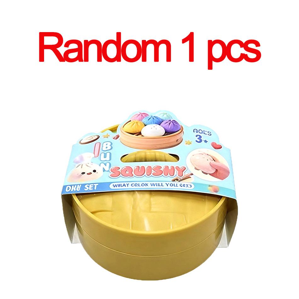 Waterparel Dumpling Squishies Schattig Kleurrijk Broodje Speelgoed Langzaam Rijzend Stressverlichter Fidget Speelgoed voor Kinderen Volwassenen Anti-Angst Cadeau white