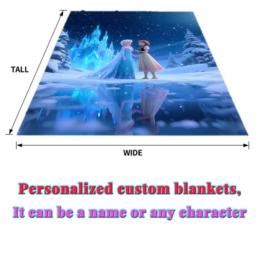 Cartoon Frozen soft Blankets blankets fluffy flannel thin Blanket Picnic Sofa Family Bedroom Children's Room custom blanket