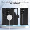 3-in-1 Leather Wallet Detachable Magnetic Flip Phone Case For Samsung Galaxy S25 S24 S23 S22 Ultra S25 S24 Plus Card Slots Cover