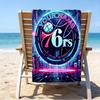 Custom Name Beach Towel 76ers Basketball Team Beach Towel, Soft Microfiber, Gift for Her/Him, Birthday, for Pool, Beach, Travel, Fan Gifts
