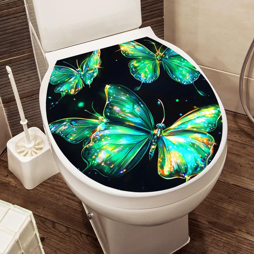1pc Dolphin Home Bedroom Bathroom Toilet Sticker Decoration Beautification Self-adhesive Wallpaper Home Accessories