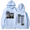 The Warning Dünya Turu 2026 Kapüşonlular Unisex Sokak Giyimi Uzun Kollu Polar Kapüşonlu Sweatshirtler Grafik Ürünler Grup Moda Baskılı Kapüşonlu