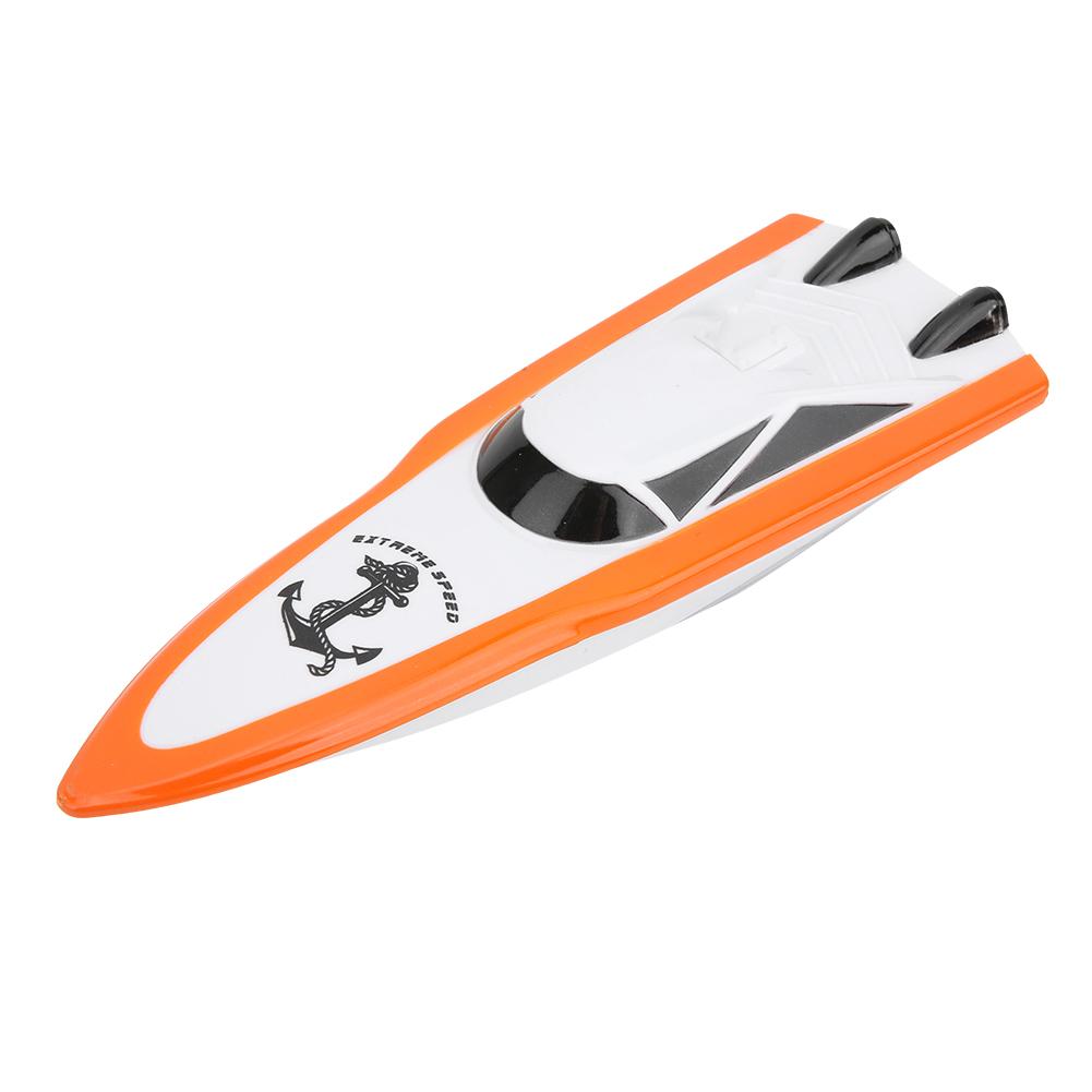 ABS 2.4G Remote Control 4 Channels Mini RC Boat Electric Ship Model Children Water ToyOrange 100B4