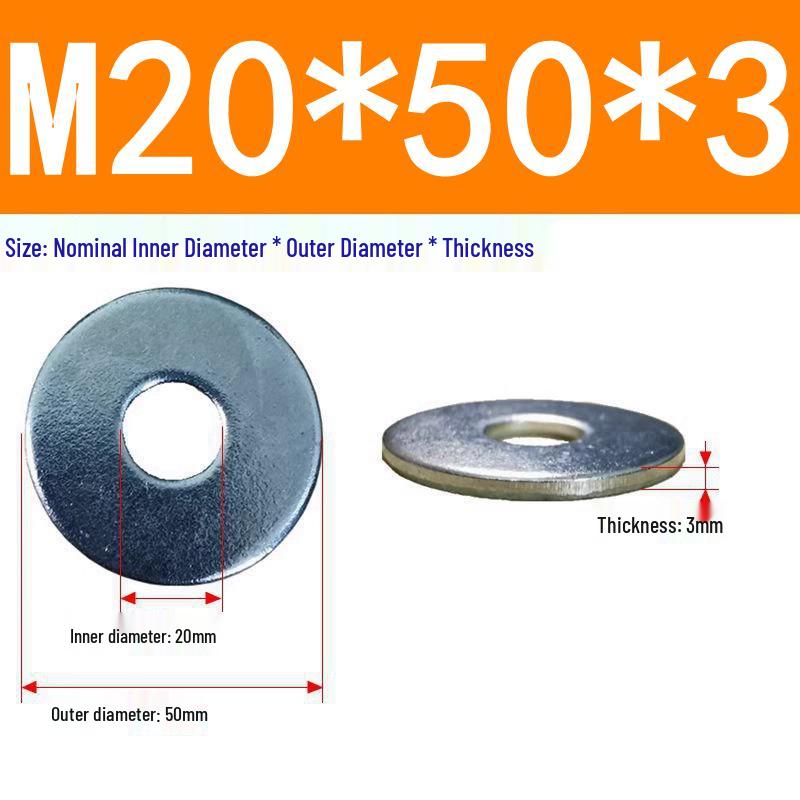 Galvanized Oversized Metal Washers M3-M60