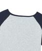 PRENDA Cross Applique Raglan Short Sleeve Gray