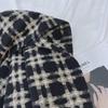 2024 Winter Women's Plaid Scarf: Korean Retro Style, Warm Imitation Cashmere Shawl for Students and Couples