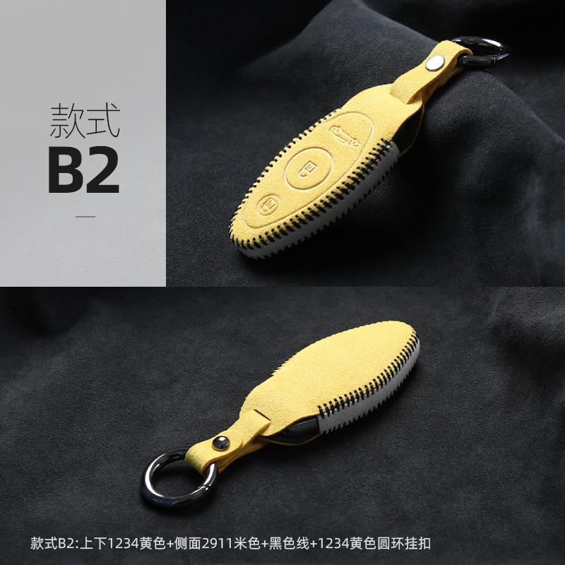 Customized Alcantara 100% Car Key Case Cover Holder Key Shell Buckle for McLaren 720S GT 600LT P1 Artura