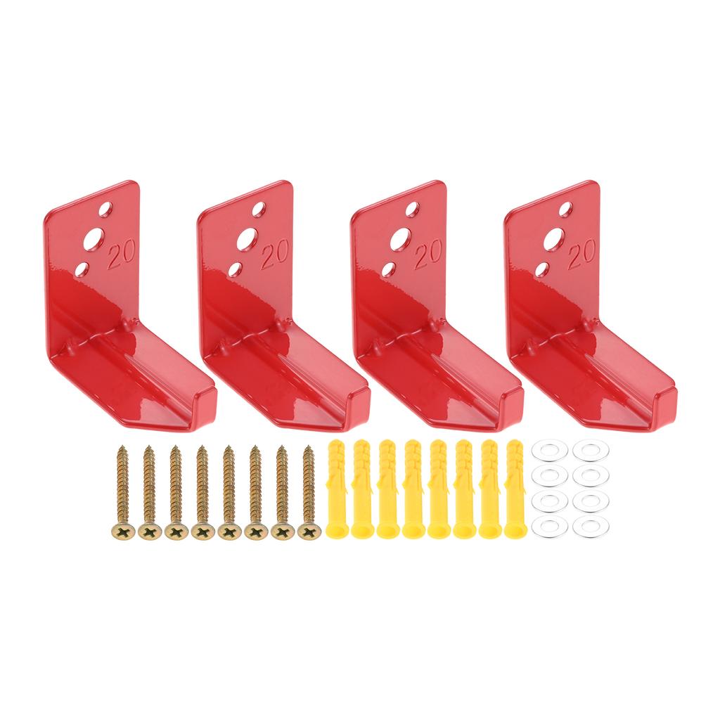 4pcs Iron Heavy Duty Wall Mounted Bracket for Extinguisher Universal Holder Wall Hook with Screws for Home Office Hardware