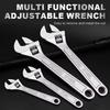 Adjustable Wrench, Large Opening, Long Handle, Universal Spanner, Hand Repair Tools for Mechanical Workshop, CR-V Steel, Multi-P