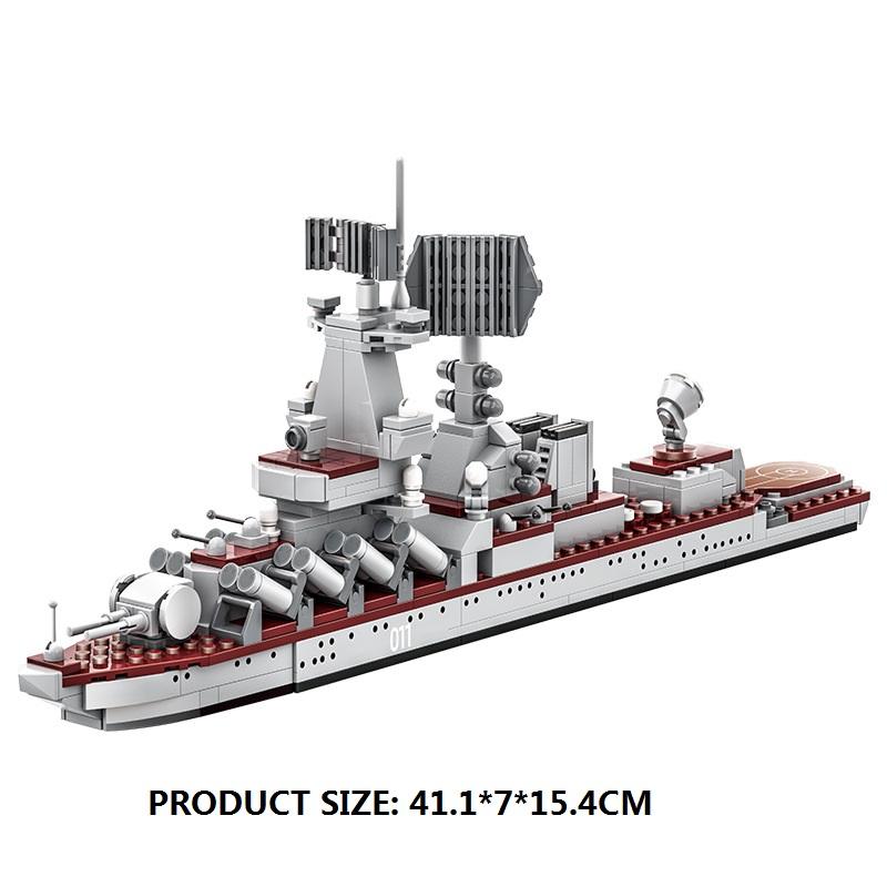 

Non-Toxic 396Pcs Varyag Aircraft Carrier Building Blocks Warship 6-12 Children Puzzle Cruiser Model Destroyer Military Gifts Toys