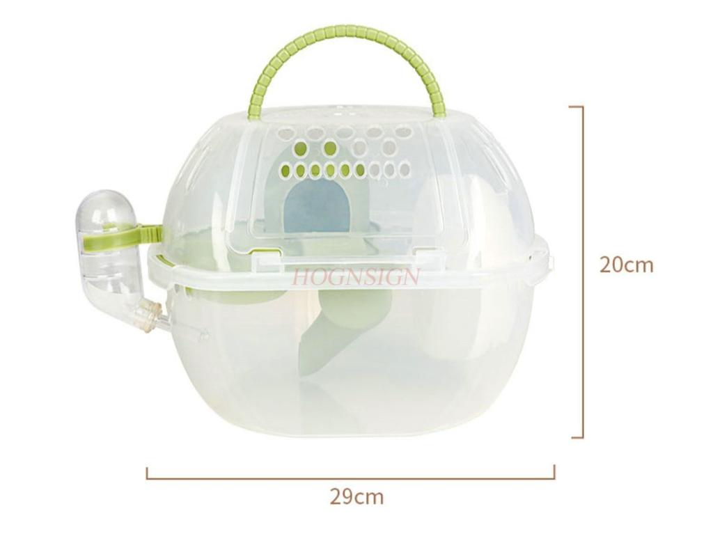 Hamster Cage Comes With A Special Golden Wire Bear House. Four Seasons Out Sleeping In A Nest Acrylic Supplies