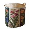 Stylish Quilted Foldable Laundry Hamper With Bohemians Floral Design And Sturdy Handles Handheld Washing Organizers Bag