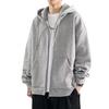 Factory Straight Hair 2026 Autumn and Winter Hooded Fleece Sweater Men's Loose Ins Trendy Brand Casual Solid Color Boys Coat