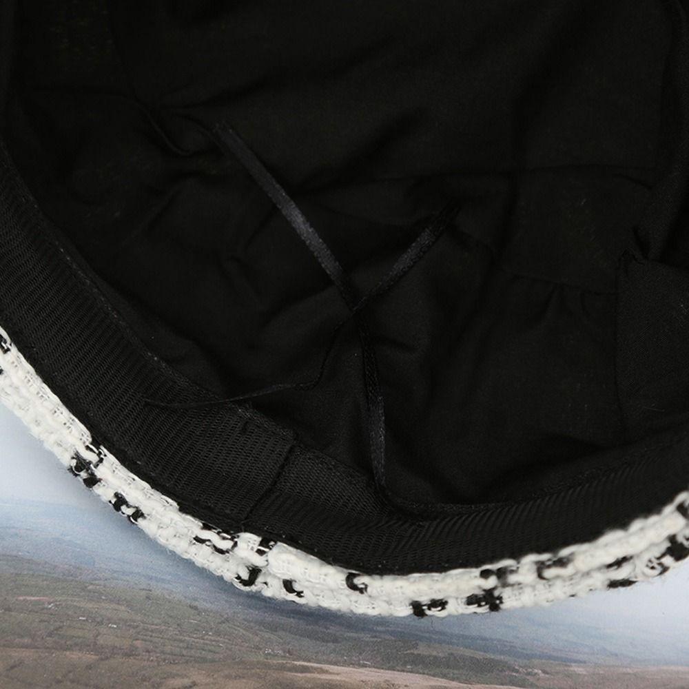 For Girls Korean Style Autumn For Female Women Visors Cap Painter Hat Octagonal Cap Plaid Beret