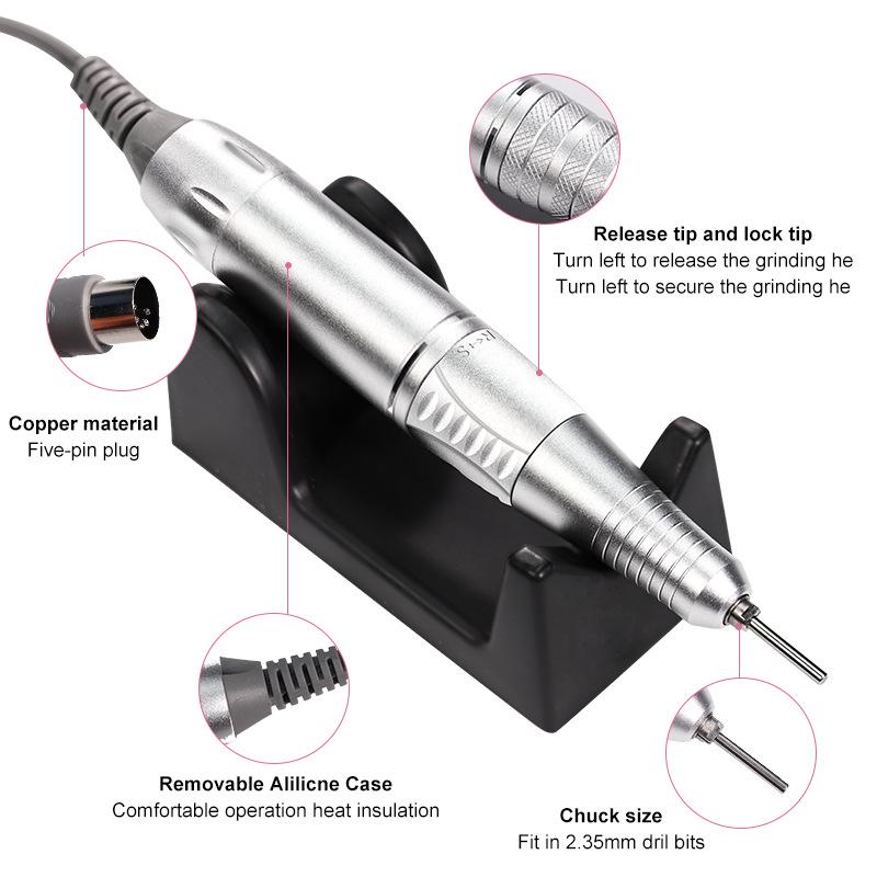 202 Nail Drill Machine 35,000 RPM - Lightweight Nail Grinder for Manicure and Removal