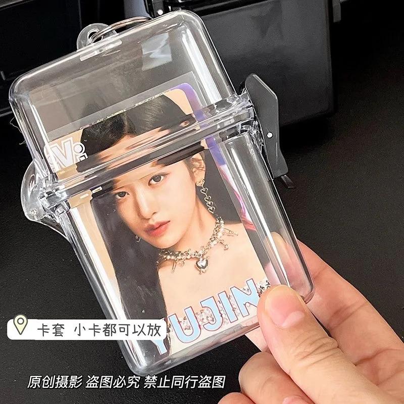 Transparent Photocards Storage Box Kpop Idol Photo Card Holder Boxes Album Case Container Portable Card Sleeve Storage Box прозрачный