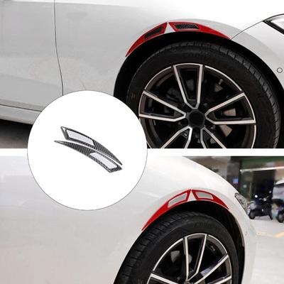 Vehicle Wheel Arch Guard Protector Trim Carbon Fiber Style Protective Layer Weather Resistant PVC Material Easy Mounting