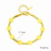 DIEYURO 316L Stainless Steel Gold Round Choker Necklace Bracelets For Women Girl Fashion Non-fading Jewelry Set Accessory