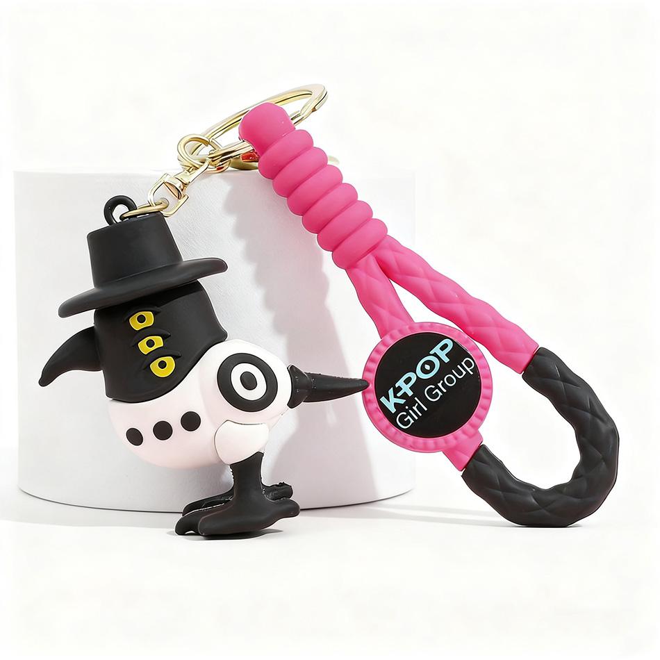 Kpop Devil Hunter Keychain, Tiger Character PVC Figure Keychain, Cute Harajuku Style Key Ring for Kids & Fans ChristmasGift