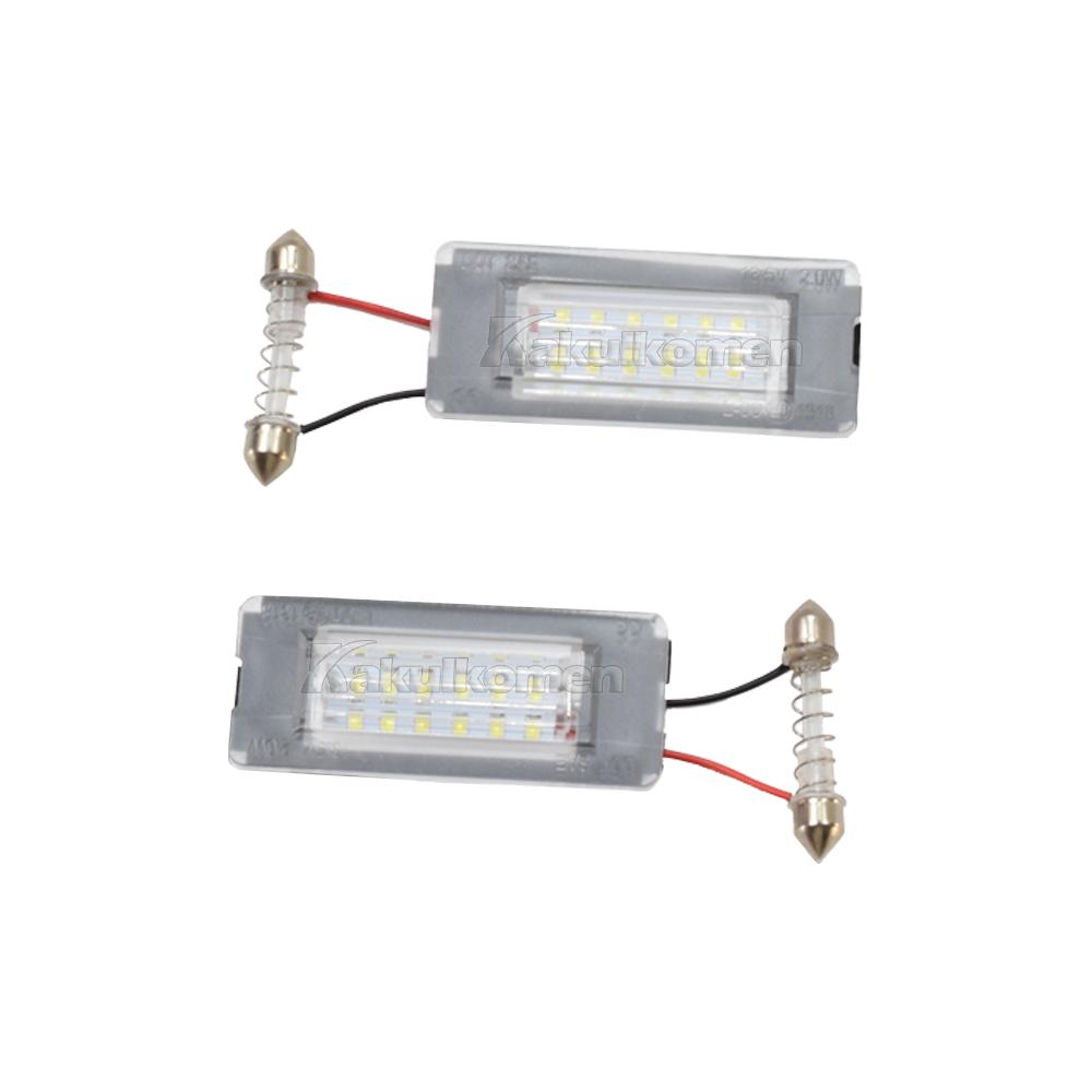 2Pcs LED Lights License Plate Light For Mini Cooper R56 R57 R58 R59 Built-In CAN-bus Resistor Error Free Waterproof 6000K White