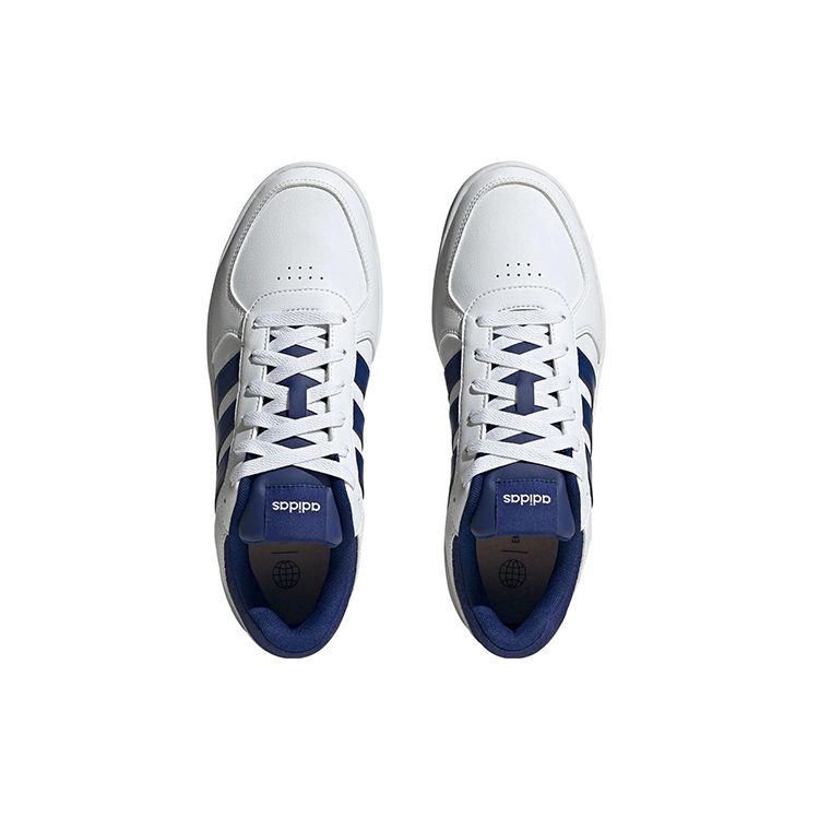 Adidas Neo Courtbeat Non-Slip Durable Low-Top Skate Shoes Men Sneakers White Blue HQ1767