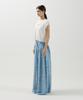 Meuameu Denim Stitch Layered Pin Tuck Slacks