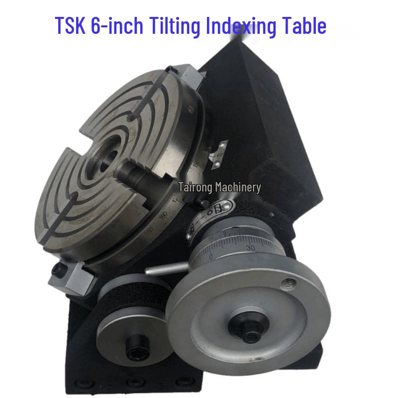 Precision 6-inch Tilting Indexing Table: Adjustable Angle Rotary Worktable with 360° Rotation for Milling Machines 12-inch