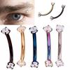 Glitter Diamonds Eyebrow Piercing Body Piercing Jewelry 5 Colors Eyebrow Tragus Bar Piercing Curved
