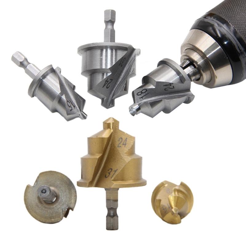 High Speed Steel Helical Drill Bits Hex Shank for Water Pipe Repair and Reaming 15~31mm Fits All Drills