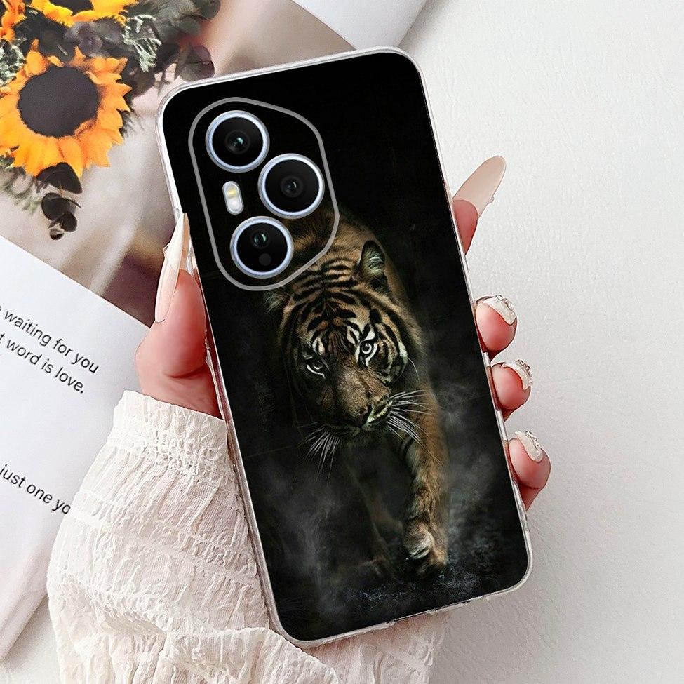 Clear For Honor 400 Pro Case DNP-NX9 Cute Cartoon Cat Fashion Flower Funny Painted Soft Bumper For Honor 400Pro Back Cover Funda