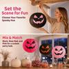 Handmade Halloween Lanterns Color-Blocked Round Paper Lanterns Hanging Lamp Ball  Pub Decor