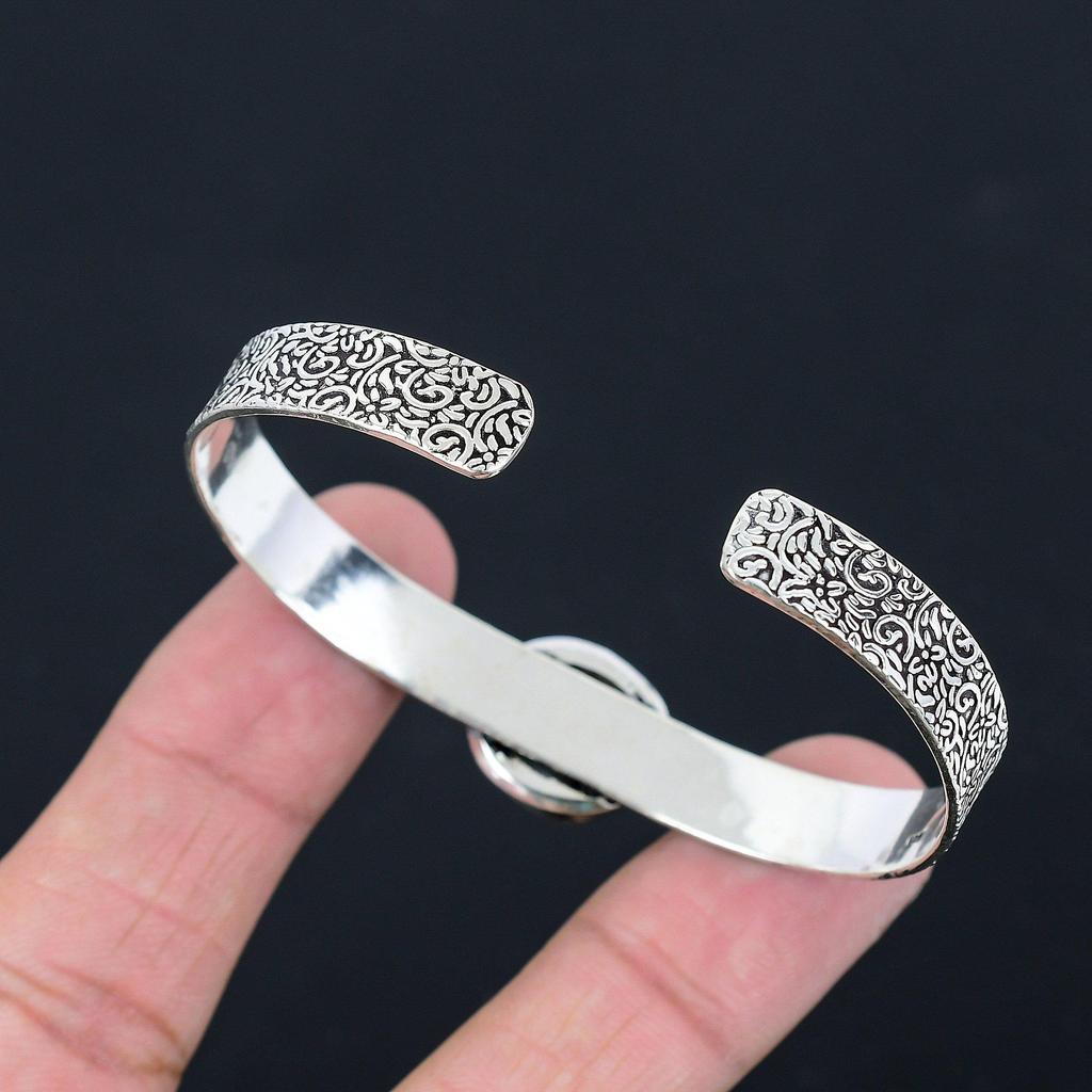 Mothers Day Sale 925 Silver Shiva Eye Shell Shell Gemstone Wife Bangle Jewelry