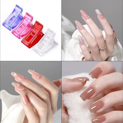 10Pcs Nails Tips Clip for Quick Building Poly Gels Nails Forms,Poly Gels Nails Extension Forms,UV/LED Builder Clamps