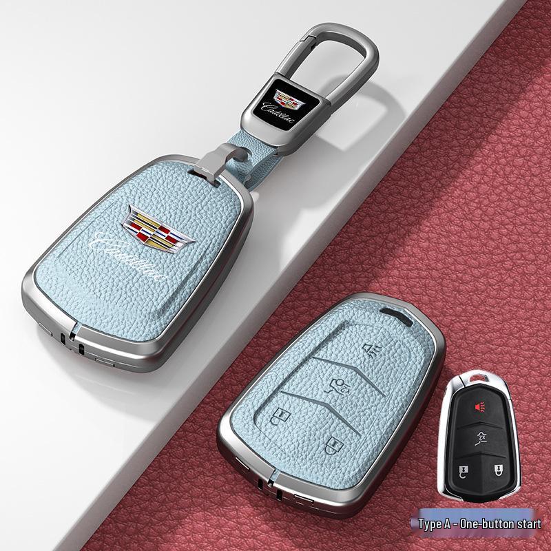 Lädernyckelskydd för Cadillac XT5/CT6/XT4/XTS och ATSL – Unisexdesign med spänne