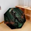 1 PC Automatic Folding Umbrella - Monster Pattern, Portable & Foldable Design with 8 Ribs, Christmas Birthday Gifts
