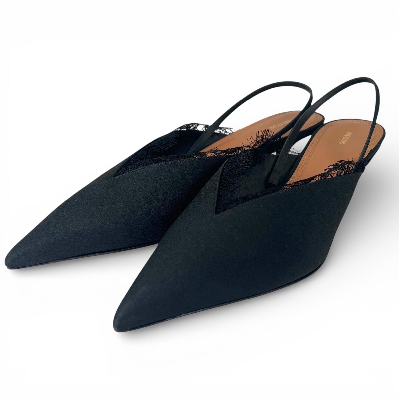 

Pristine NEOUS pumps Slingback with lace detail black Women 38 Used