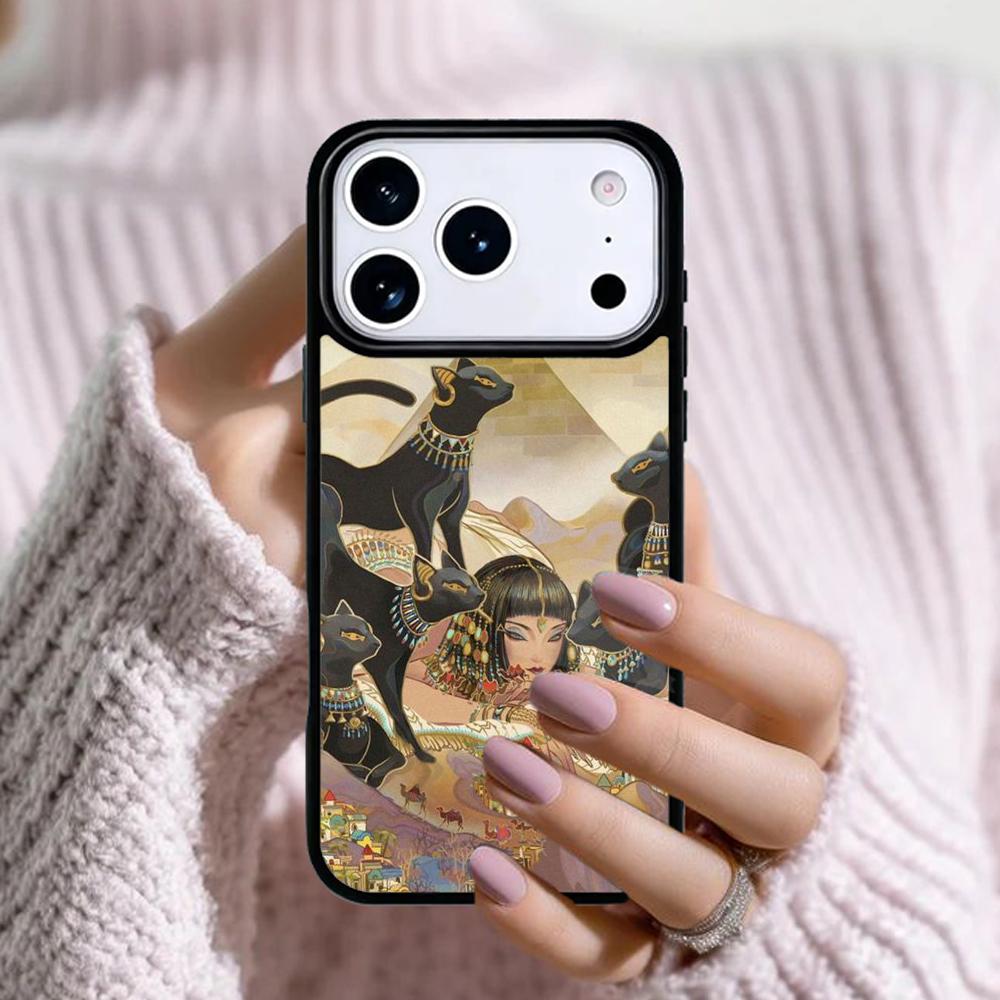Egypt Nefertiti Anubis Ankh Phone Case For Apple iPhone 17 Air 16E 15 14 Plus 13 12 11 Pro Max Mini Funda Cover