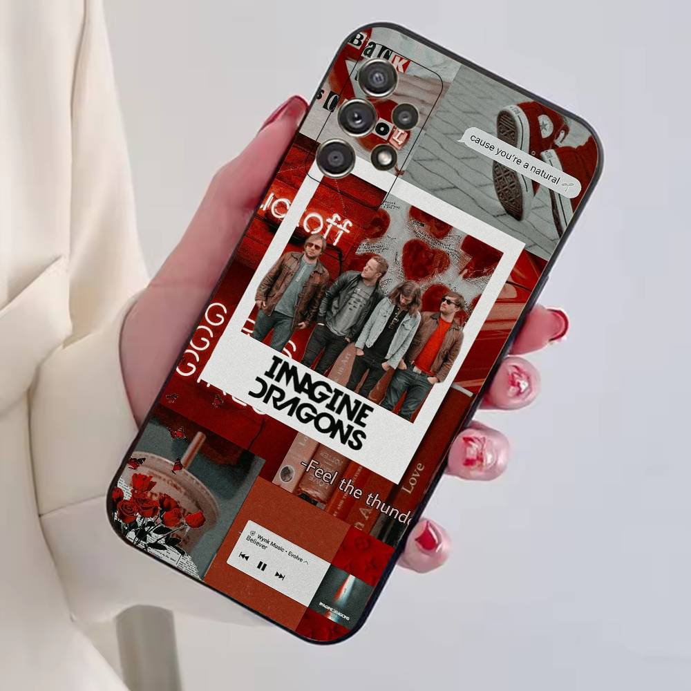 Band Imagine D-Dragons Phone Case For Samsung S25,S24,S21,S22,S23,S30,Ultra,S20,Plus,Fe,Soft Silicone Black Cover