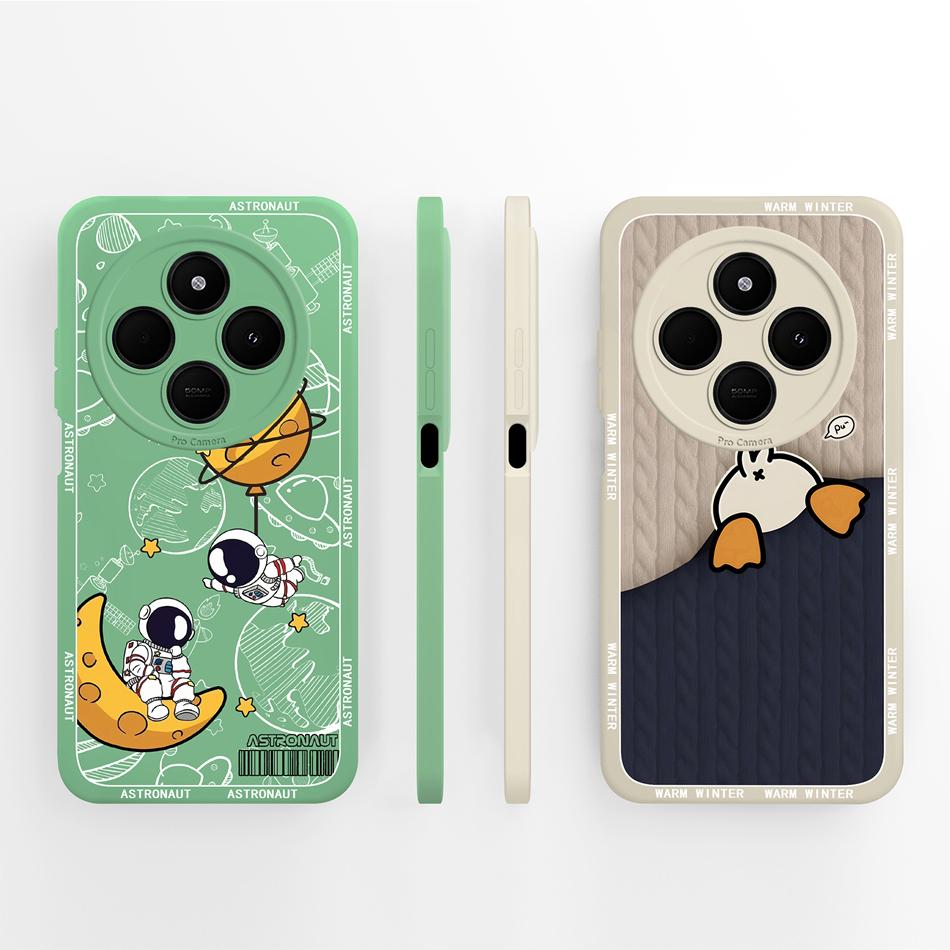 Per Custodia Telefono POCO C75 Carino Cuore Gatto Morbido Silicone Liquido Cover Posteriore Per Xiaomi Poco C 75 Protezione Completa Anti Caduta Funda Capa